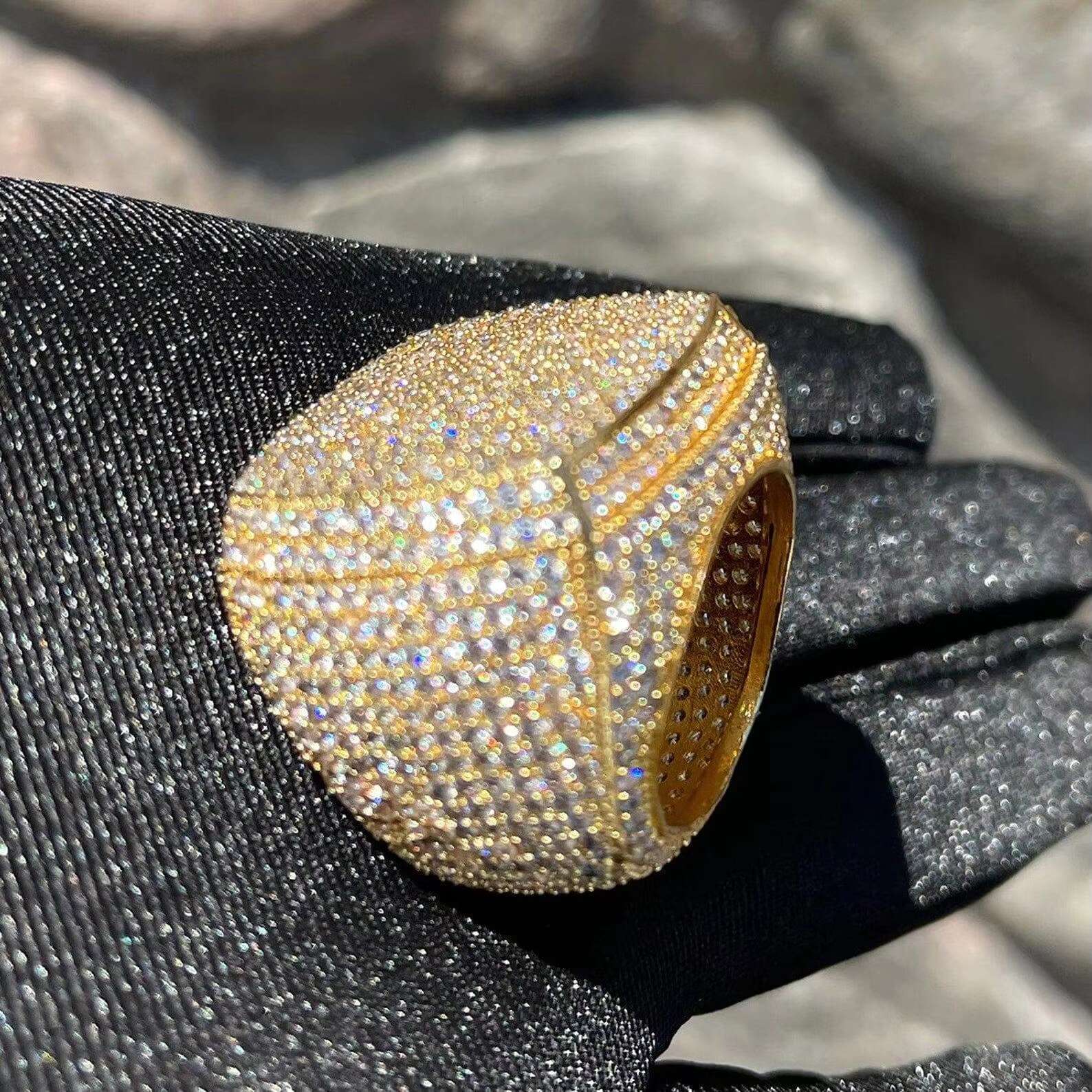 Hip Hop Iced Out VVS Lab Grown 10K 14K 18K Gold Full Diamond Round Champion Ring Luxury Custom Jewelry Mens Ring Trend