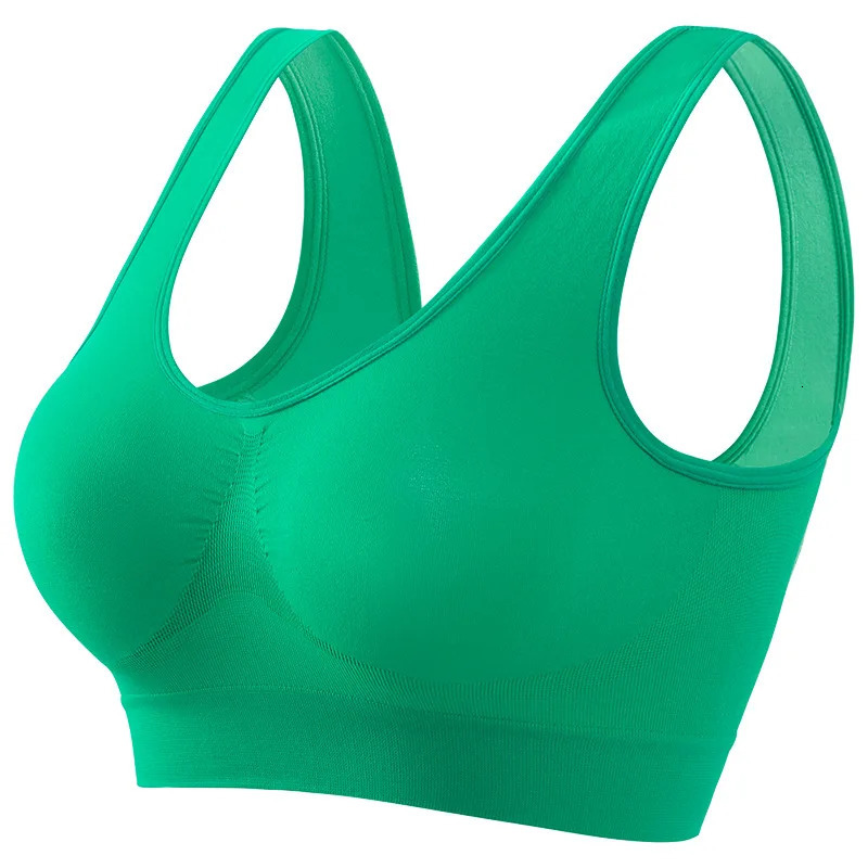1pcs Women Sports Bra Large Size No Steel Ring Seamless Underwear Removable Chest Pad Runing Sport Yoga Vest Bras 250617