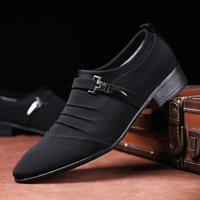 Mens Spring and Autumn Business Casual Dress Leather Shoes 250612