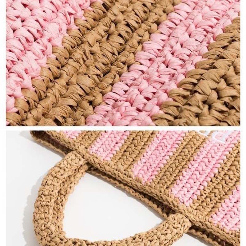 beach bag Designer bag woven bag grass woven material tote bag portable rossbody beach bag paired with cotton linen skirt or shorts large capacity sho