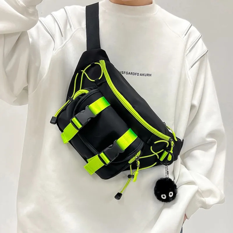 Tactical Techwear Style Punk Hip Hop Crossbody Bag Men Women Multifunction Casual Waist Bag Sport Motorcycle Cycling Fanny Pack 250614