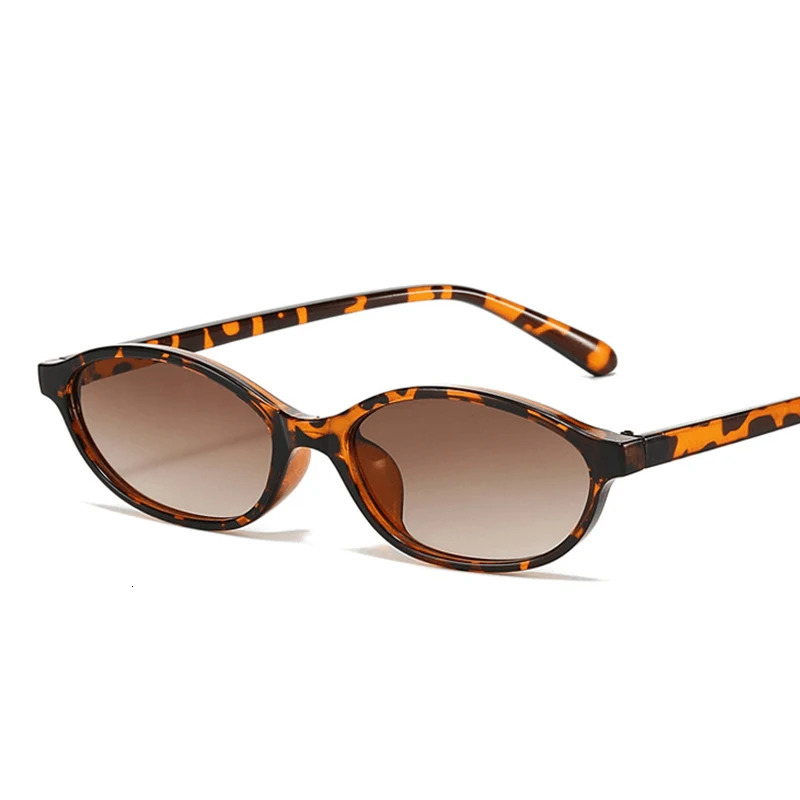 Womens Leopard Brown Sunglasses Fashion Small Frame Sun Glasses Ladies Retro Oval Eyewear Shade Oculus De Sol 250616