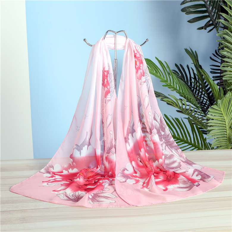 K1047 Magpie Heralds Spring Chiffon Long Silk Scarf Women's Thin Outerwear Small Shawl Cheap Gift Spring and Summer Sunscreen Sand