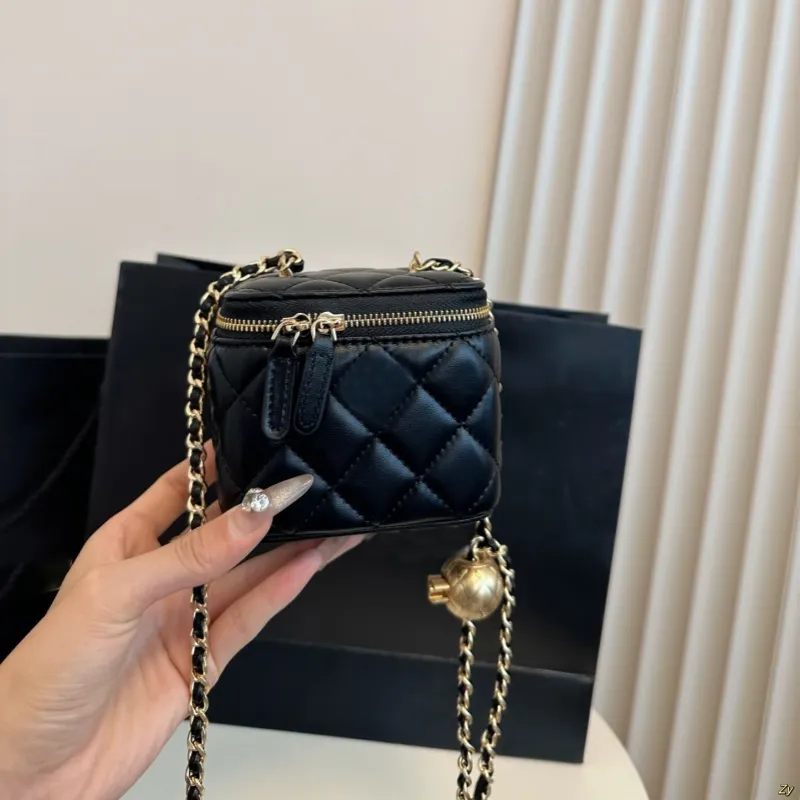 Designer Cosmetic Bags Women Mini Nice Vanity Cases makeup Box Top Quality Leather Handbag Tote Crossbody Shoulder Luxury Purse Luxury Bag women sac Luxe