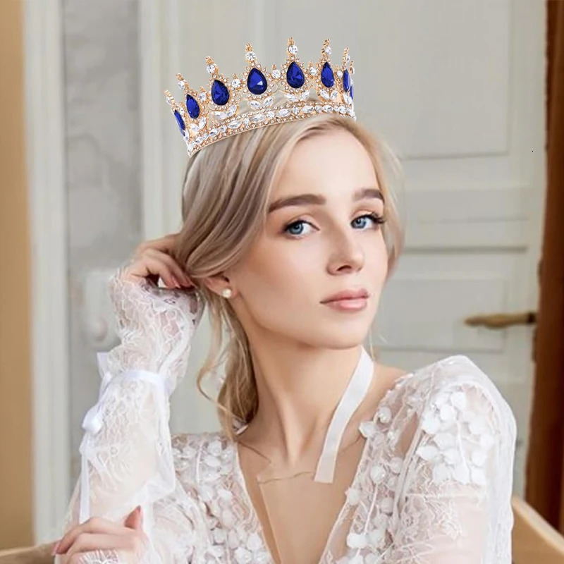 Bridal Crown Colorful Crystal Princess Tiara Elegant Wedding Jewelry Head Accessories Women Headpiece 250603