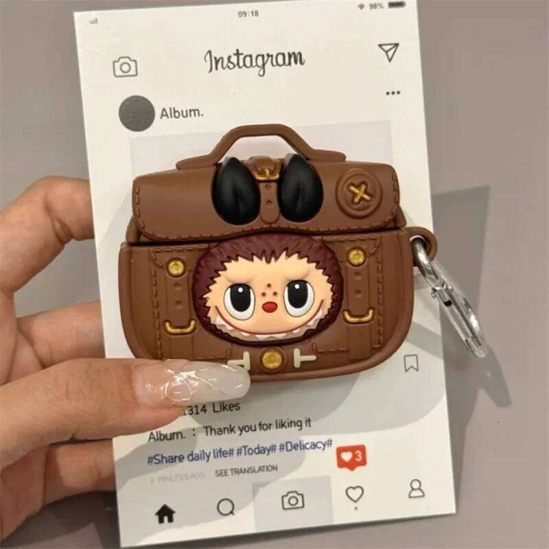 Hot Selling Labubu New Briefcase Keychain Headphone Case Silicone Anti Drop Ap 4Th 3/2/1 Pro/Pro2 Holiday Gift Designer Bags