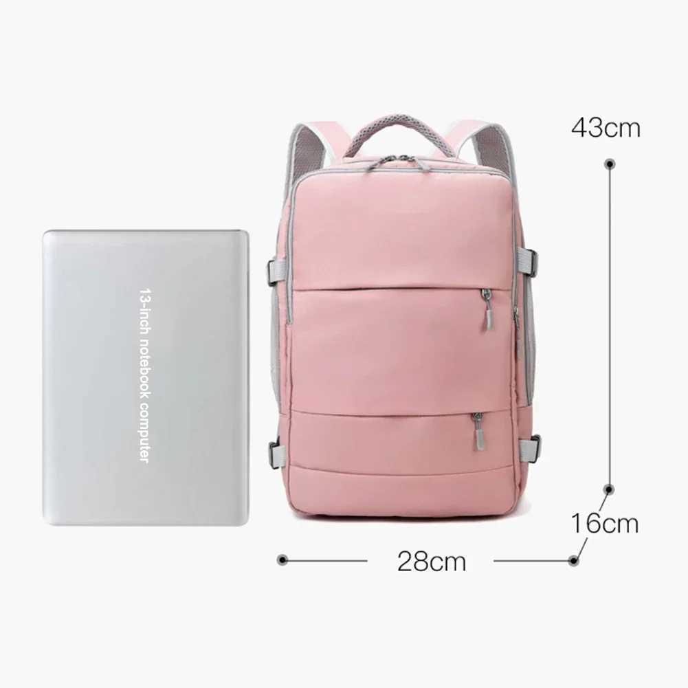 35L Large Capacity Dry Wet Separation Luggage Bag Women Travel Backpack Waterproof USB Charging Port Backpack Laptop School Bags Z250617