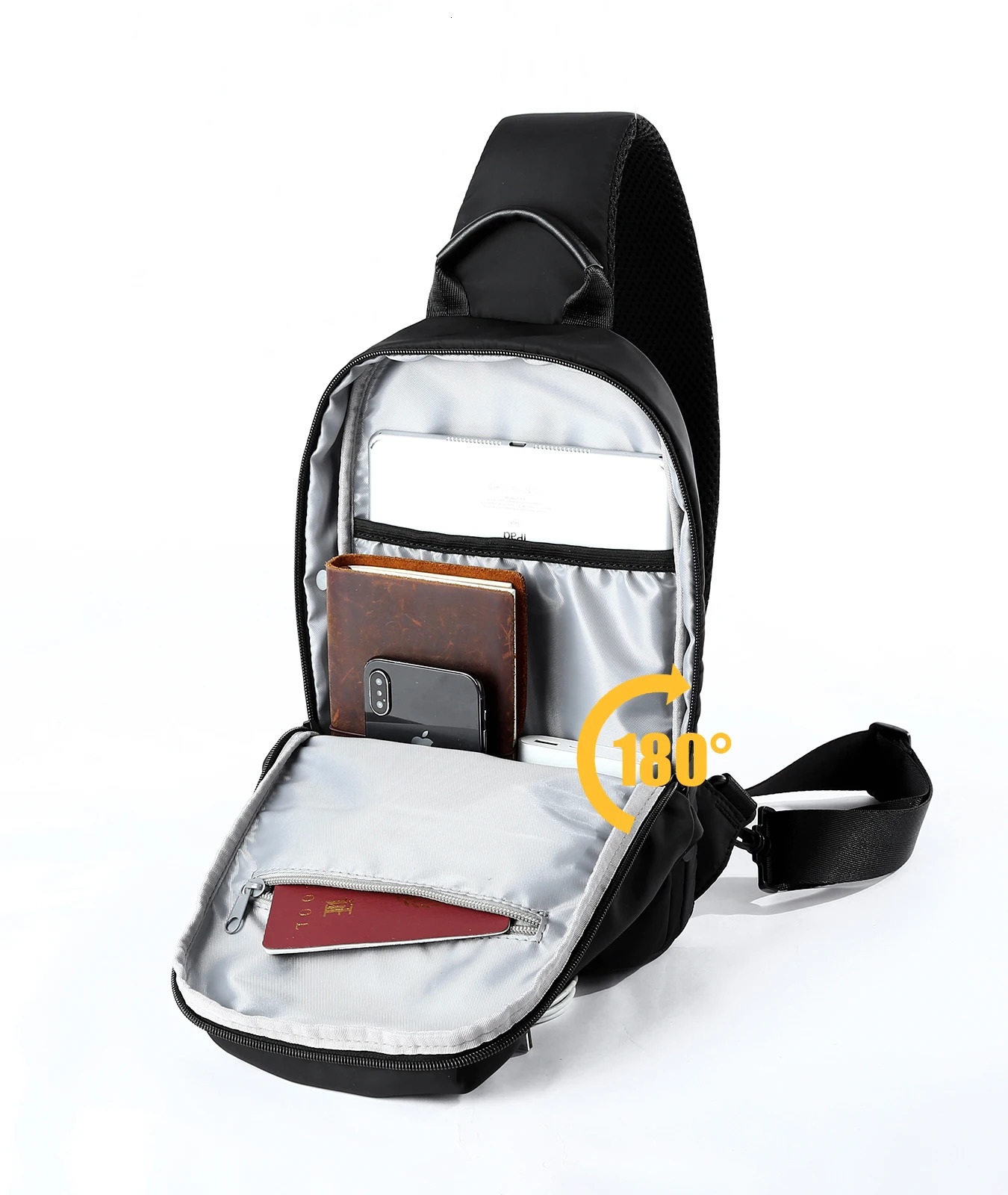 Chest Bag for Men Waterproof Durable Oxford Crossbody Bag Lightweight Breathable Sports Travel Shoulder Bag 250614