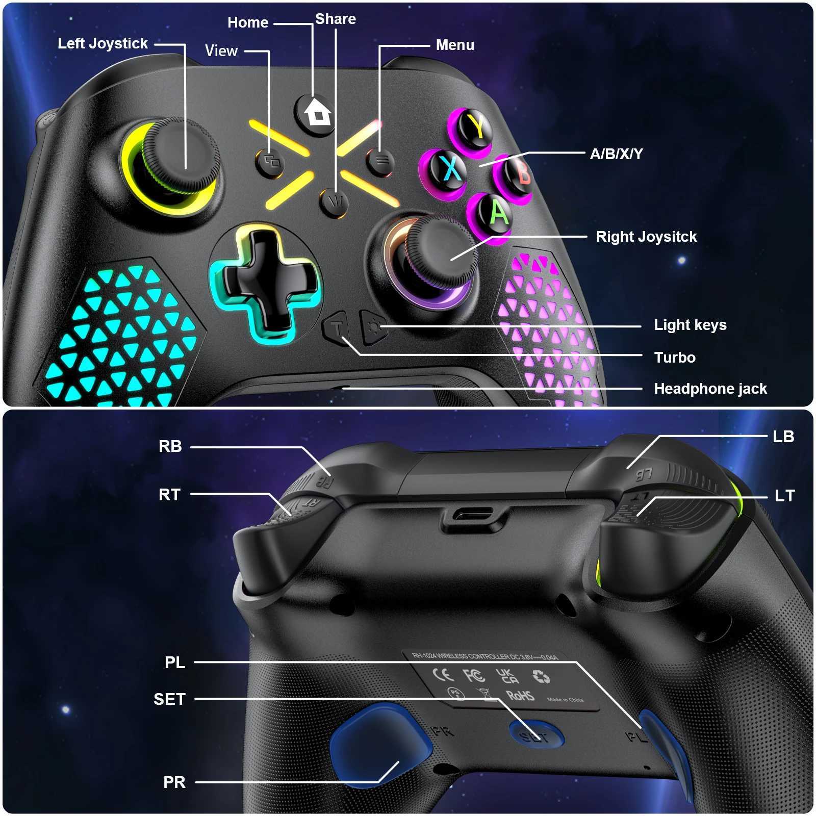 Wireless Gamepad For Xbox One Xbox Seris S Xbox Series X Console Win 7 8 10 Dual Vibra With Six Axis Gyroscope Game Controller R250617