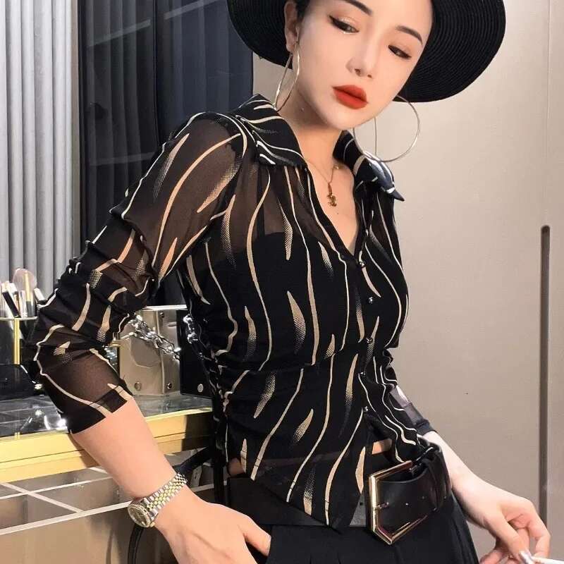 Summer Woman Top Blended Full Long Sleeve Shirts Blouses For Women Modern Fashion 2025 S M Offer Premium Economic Basic