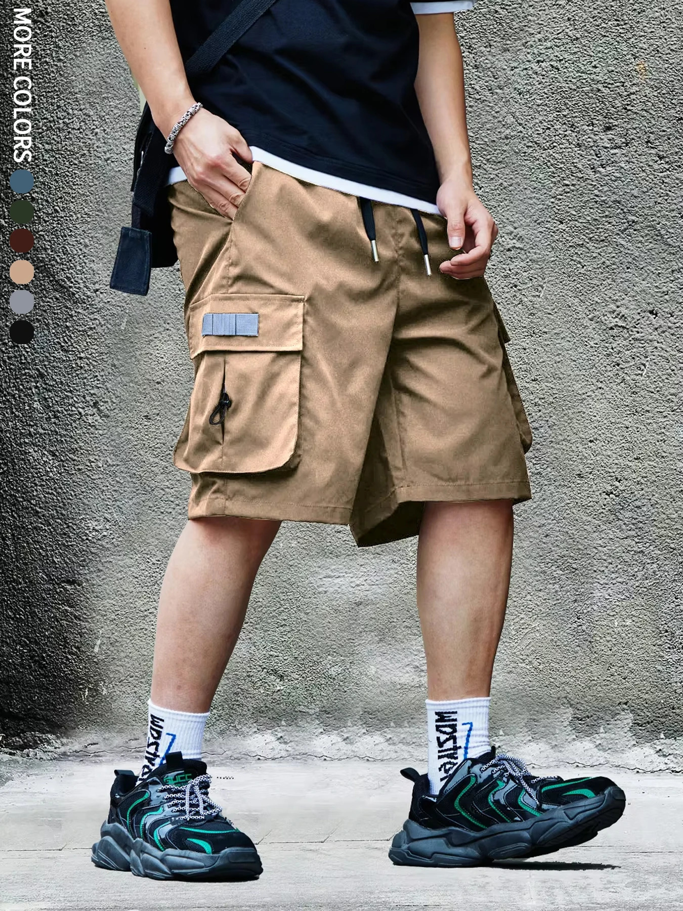 Mens Cargo Shorts Outdoor Travel Casual Sports Large Pockets Durable and Comfortable Fabrics Thin Shorts for Outings 17 250614