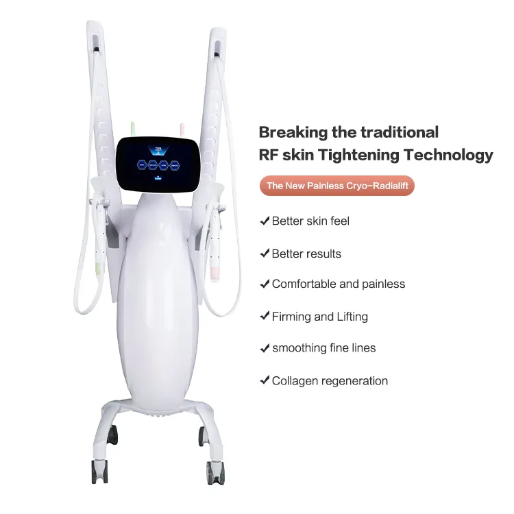 New Anti-aging 6.78mhz Monopolar RF Machine Cryo-radiallift Volnewmer Monopolar RF Skin Rejuvenation Machine Frequency Non-Surgical Face Lift Wrinkle 