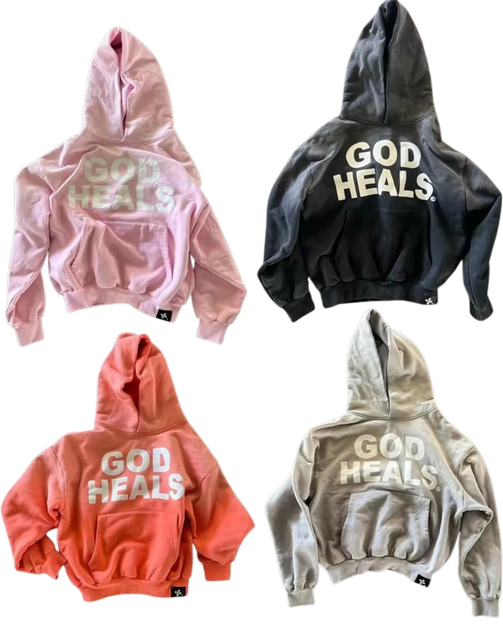 God Heals Painting Print Hoodie Y2K Clothes Mens Womens Harajuku Hip Hop Oversized Hoodie Sweatshirt Pullover Long Sleeve Tops 250616