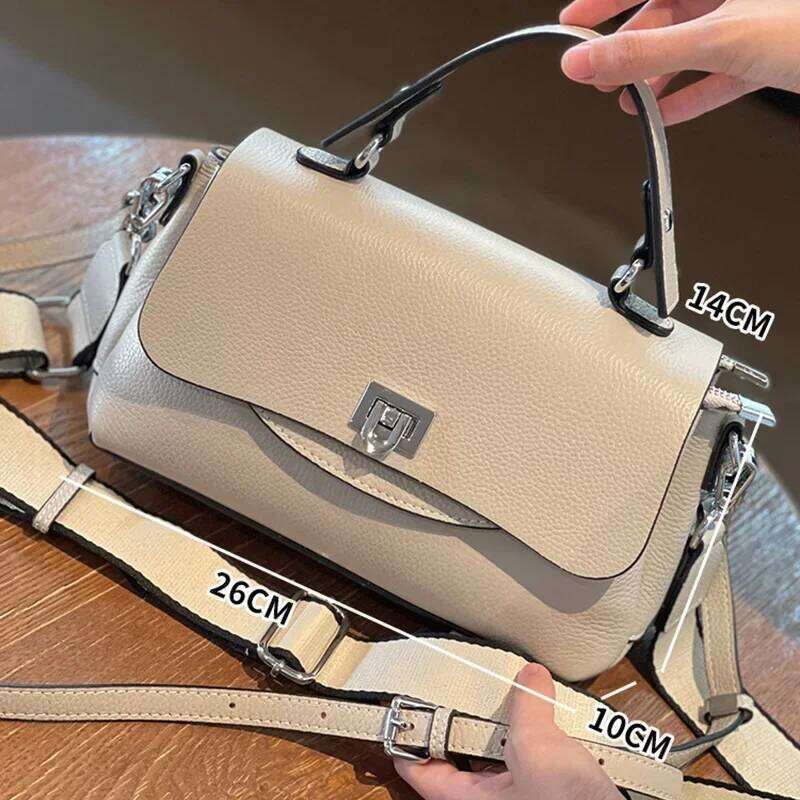 Women Genuine Lady Crossbody Shoulder Bag 2024 Fashion Advanced Sense Handbag Female Real Leather Messenger