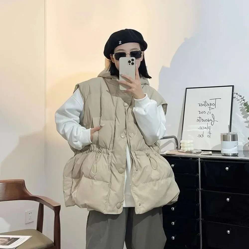 Quilted Solid Color Womens Vests Warm Insulated Autumn Clothes Fashion 2025 Lady Giletes Pretty Elegant New Outerwear Youthful