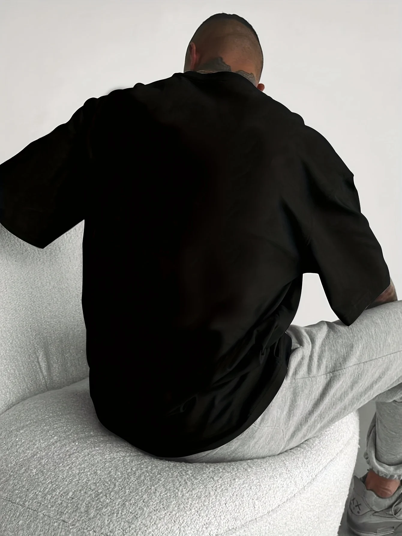 Summer men's 100% pure cotton casual sports loose and cartoon printed round neck short sleeved T-shirt