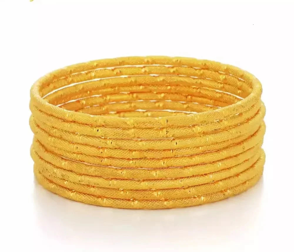 Adixyn Gold Plated Bangle for women men African Dubai Bracelet Wedding Hawaiian Jewelry 250616
