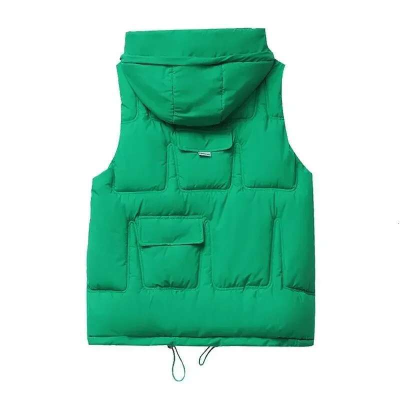 Lady Giletes Solid Color Korean Style Cheap New Outerwear Womens Padded Cotton Vests Insulated Pretty Elegant Warm Lightweight