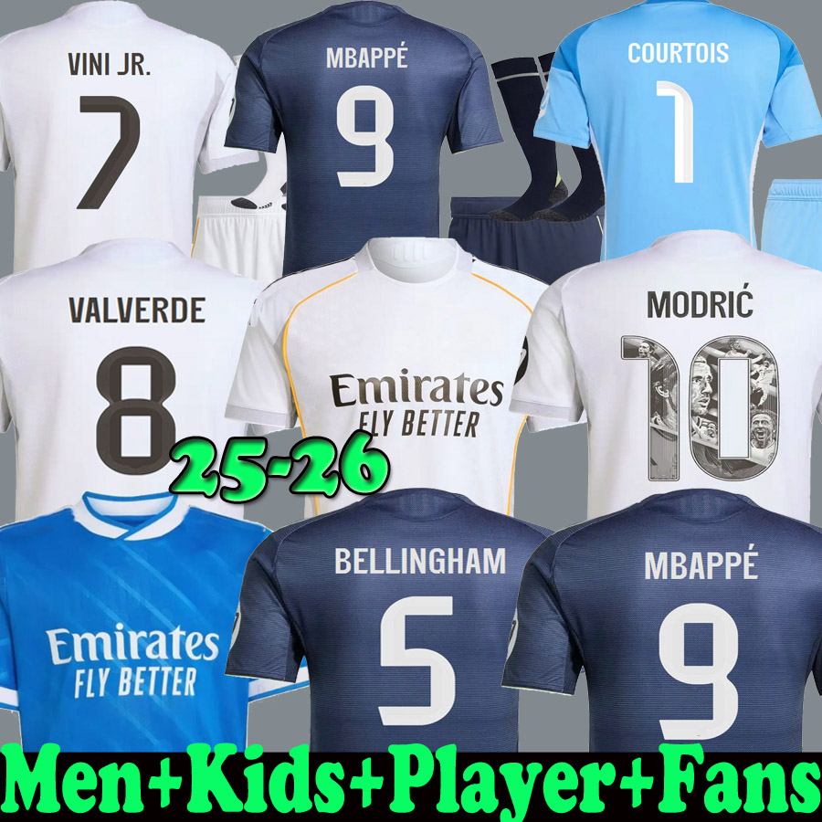 MBAPPE HUIJSEN 25 26 Real soccer jerseys MaDrids BELLINGHAM football kit shirts VINI JR MODRIC CAMAVINGA TRENT camiseta de futbol men kids kit set 2025 2026 camisetas