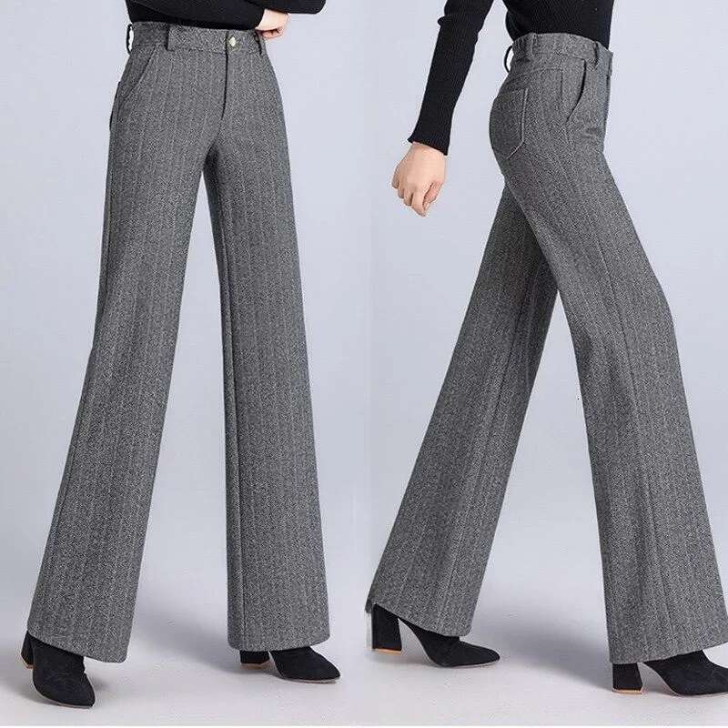 Long Straight Leg Casual Pants for Women Korean Fashion One Size Autumn 90s Xxl Aesthetic Original Y2k Streetwear Woman Trousers