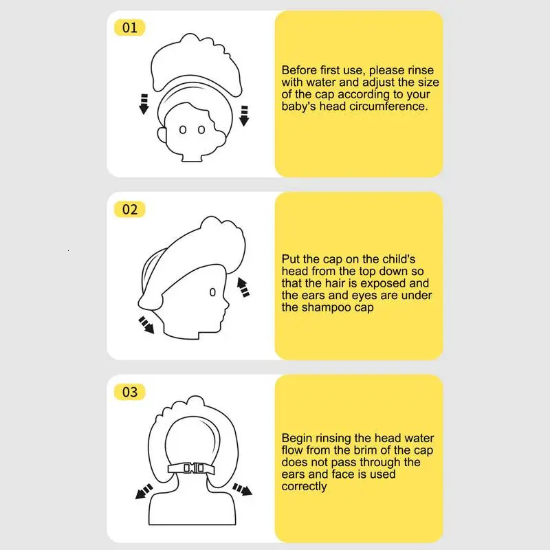 Shower Hat For Kids Bath Head Cap Visor With Water Temperature Gauge And Shampoo Cup Shampoo Cap With Shampoo Brush Protect Ears 250617