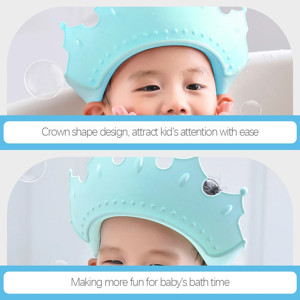 Adjustable Eye Protection Cap for Kids Soft TPE PP Waterproof Shower Baby Toddler Child Children Bath Caps Hair 250617