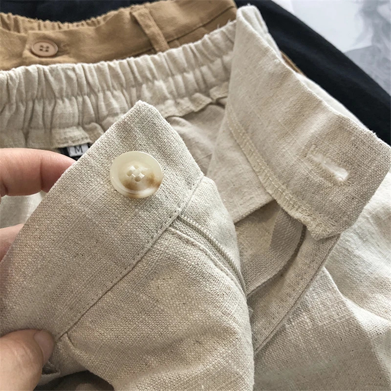 Limiguyue Breathable Cotton Linen Shorts Japanese Retro High Waist Wide Leg Bermuda Shorts Suit Casual Summer Woman Loose J200 250614