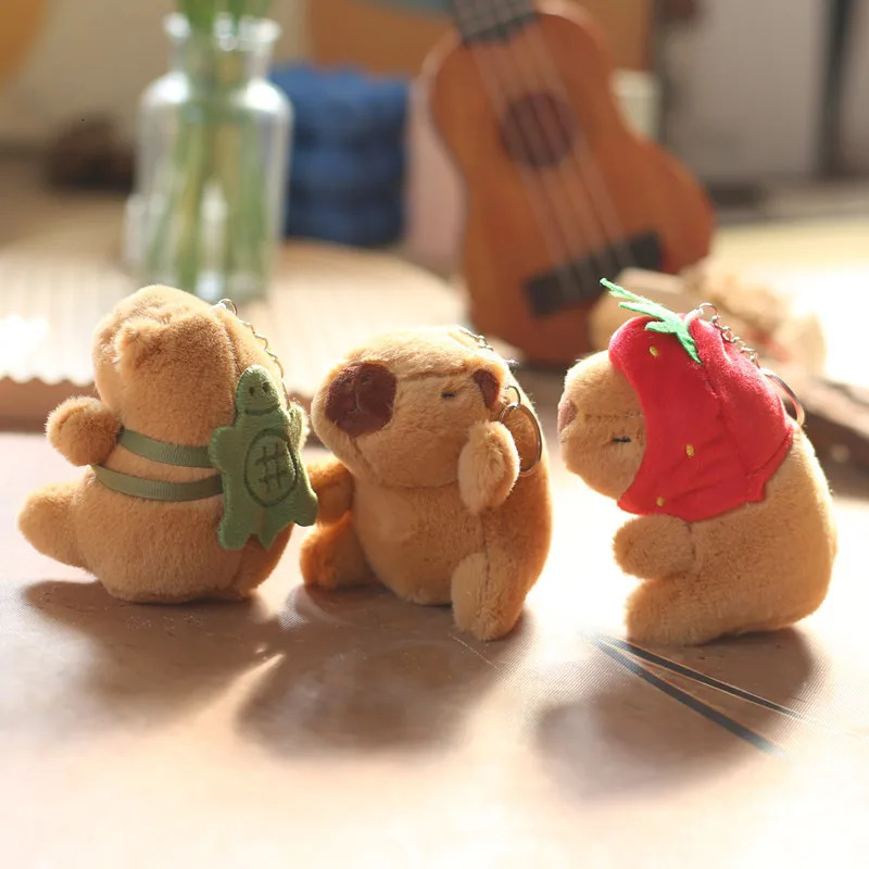 1246PCSPP Cotton Net Red Lovely Cute Capybara Water Dolphin Pendant Plush Toy Doll Bag Charm Keychain Doll Dolls 250616