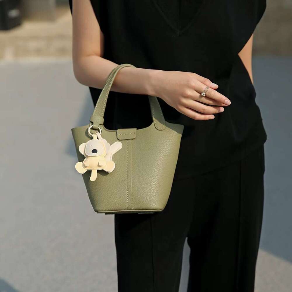 Women Bags Shoulder Crossbody bag Bucket bag Genuine Leather For 2025 New Handbag Light Luxury Niche High-End Sense