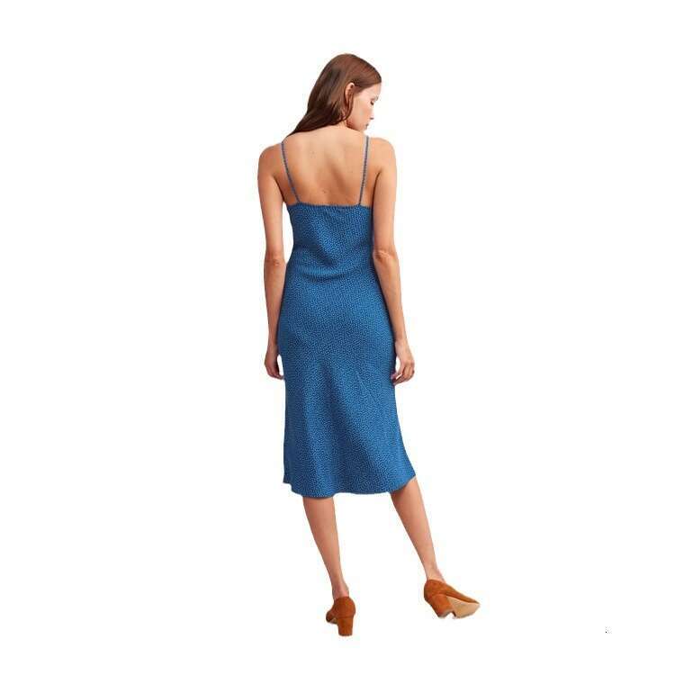 Sexy Dress Tender Womens Dresses Birthday Dress N054 Rayon Polka Dot Halter Neck Strap Dress 2025 New Womens Fashion Summer