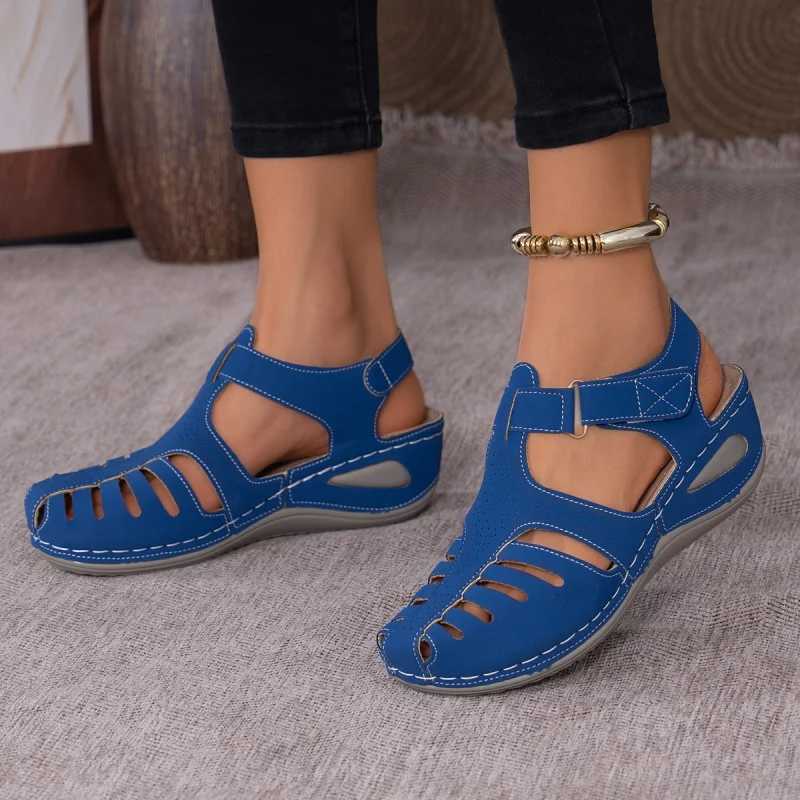 2025 New Womens Peep-Toe Ankle Strap Sandals Summer Block Heel Fashion Shoes Available in 11 Colors Z250617