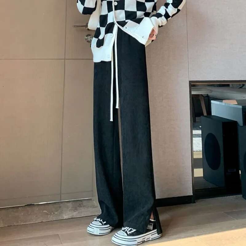 Female Trousers Corduroy Korean Fashion Long Womens Pants Aesthetic Chic and Elegant High Quality Autumn Clothing Harajuku 90s