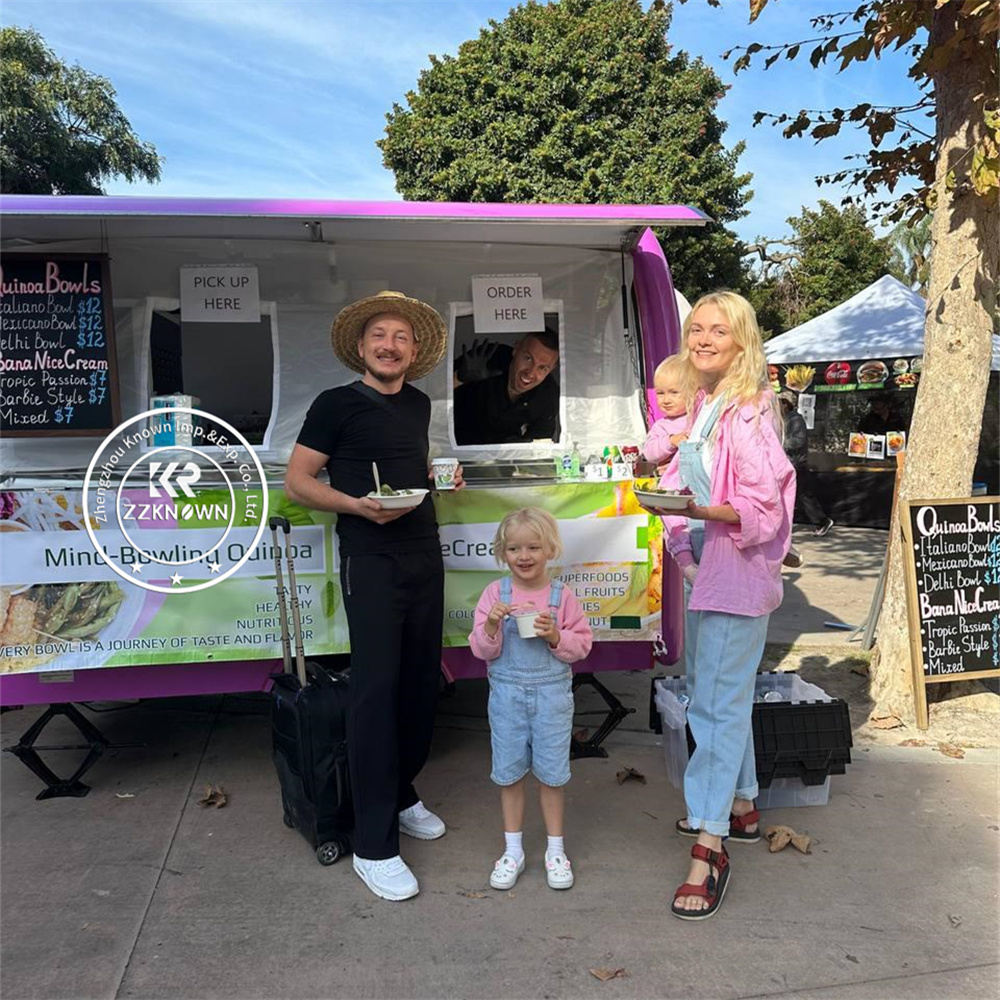 Catering Trailer Fully Equipped Mobile Coffee Bar Crepes Foodtruck Ice Cream Hot Dog Truck Full Kitchen Concession Food Truck