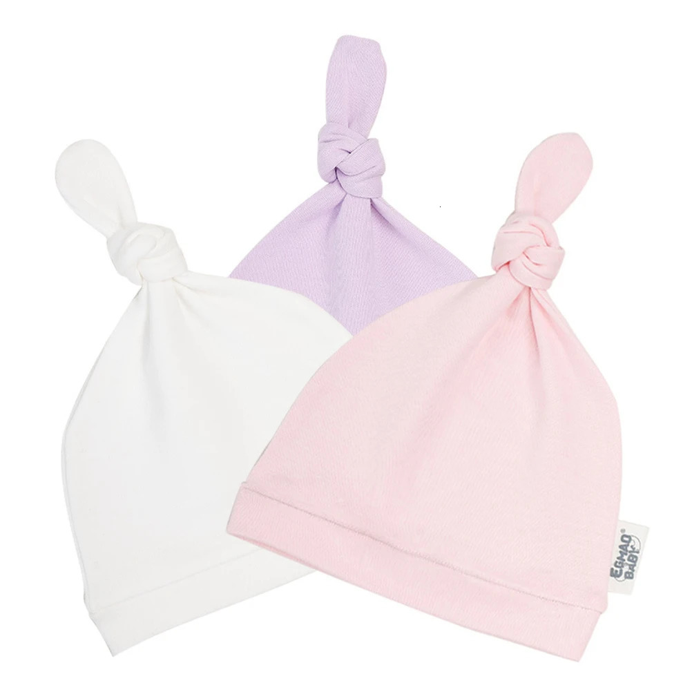 3pcs Baby Cotton Hat born Hats Kids Winter Infant Pure Cotton Caps Boy Girl Turban Baby Shower GiftBreathable Elastic Fits 250617