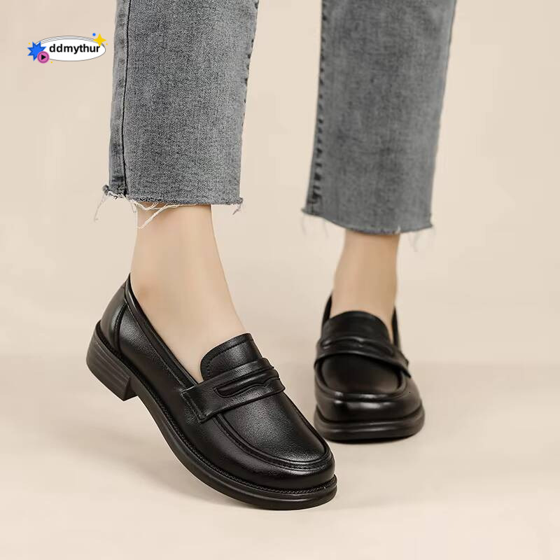 Women's Casual Loafers Slip On Leather Lightweight Walking Moccasins Classic Penny Loafer Flats Boat Shoes ddmythur