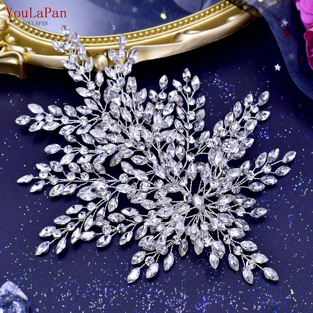 YouLaPan Bling Rhinestone Headband Wedding Headwear Accessories Women Head Jewelry Handmade Bride Banquet Headwear Tiara HP438 250603