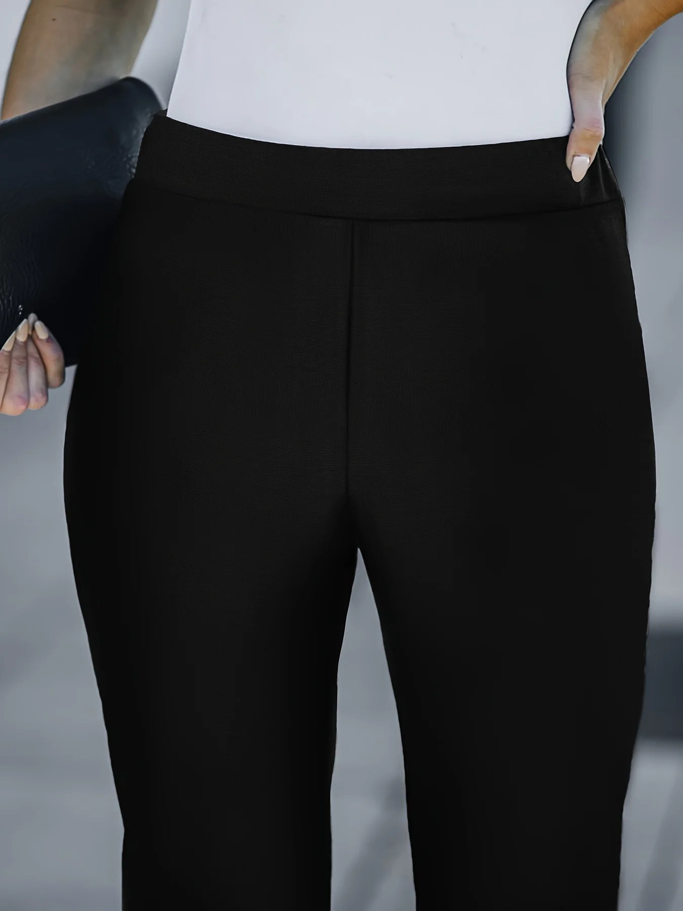 autumn 2024 plus size womens British elegant and gentle street style pleated n flared pants 250609