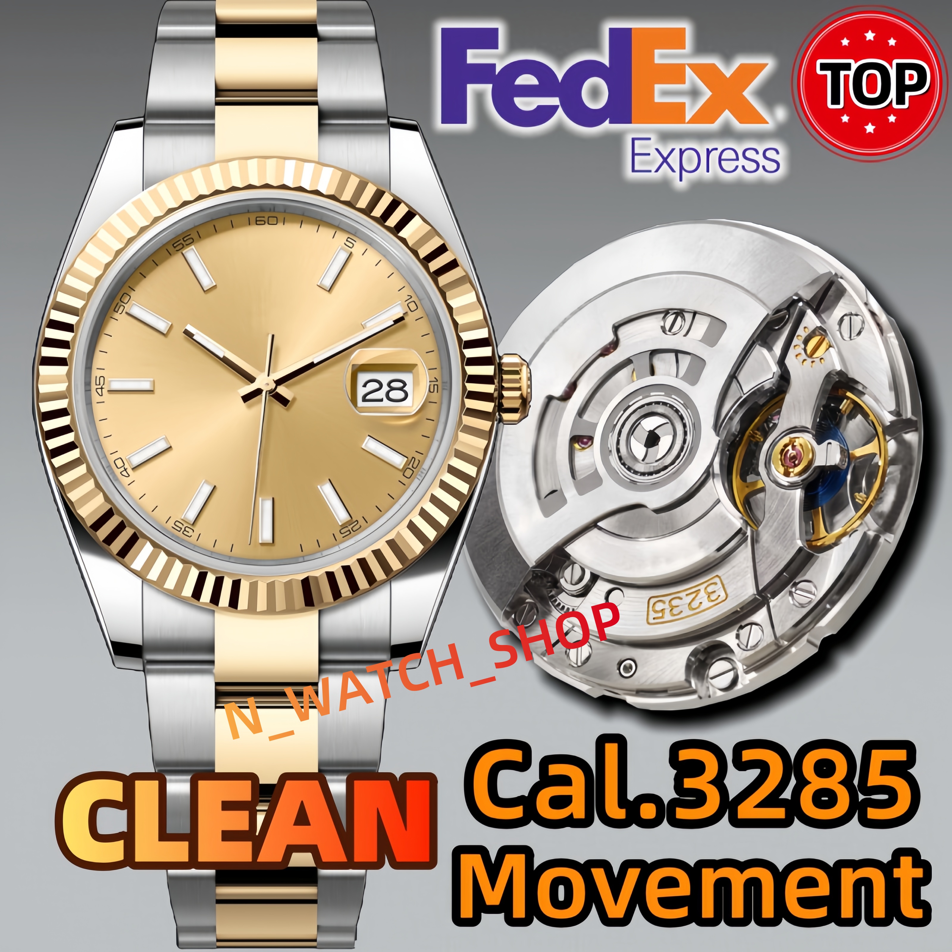 Luxury Men Watches CLean Factory Mens Watches Designer Watches Top Quality Date Just 41 MM Watch Automatic Mechanica Cal.3235 Movement Sapphire glass Luminous watch