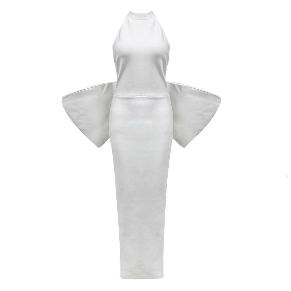 Summer and Autumn Women's Long Style with Large Bow, Slim Fit Bandage Dress, New Dress