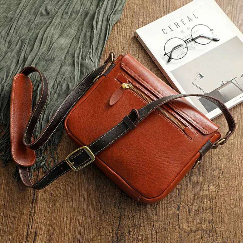Johnature High Quality Genuine Leather Messenger Bag 2025 New Vintage Natural Real Cowhide Solid Color Women Shoulder Bags
