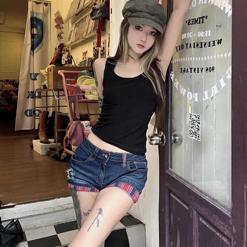 Korean Style Low Rise Waist Ripped Female Short Jeans Pants Normal Classic Casual Wholesale Jorts Comfy XL Womens Denim Shorts