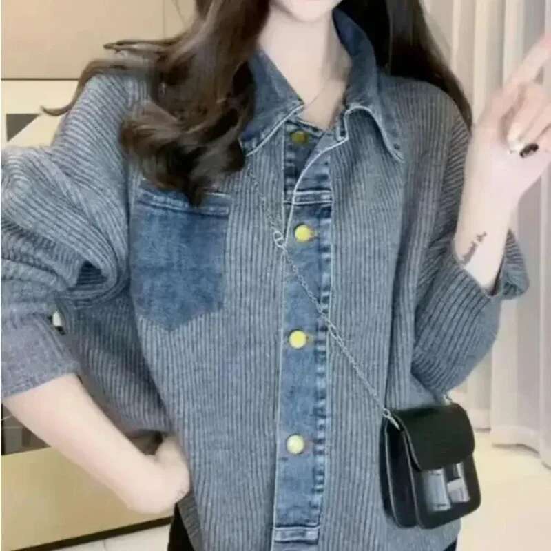 Vintage Cardigan for Women Outerwear Jacket Round O Neck Knitted Sweater Woman Korean Style Lightweight Fall 2025 Fashion Hot