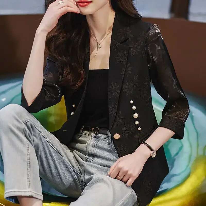 Crop Blazer Woman Splicing Outerwears Korean Style Jacket Trend 2025 Casual Bring Simple Cheap Stylish Short Coats for Women