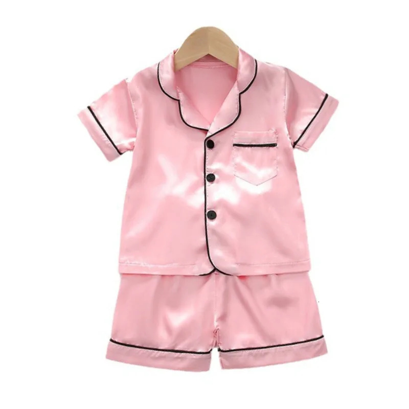 Summer Baby Girls Clothes Suit Children Sleepwear Shirt Shorts 2Pcs/Sets Kids Boys Pajamas Toddler Costume Infant Tracksuits 250617