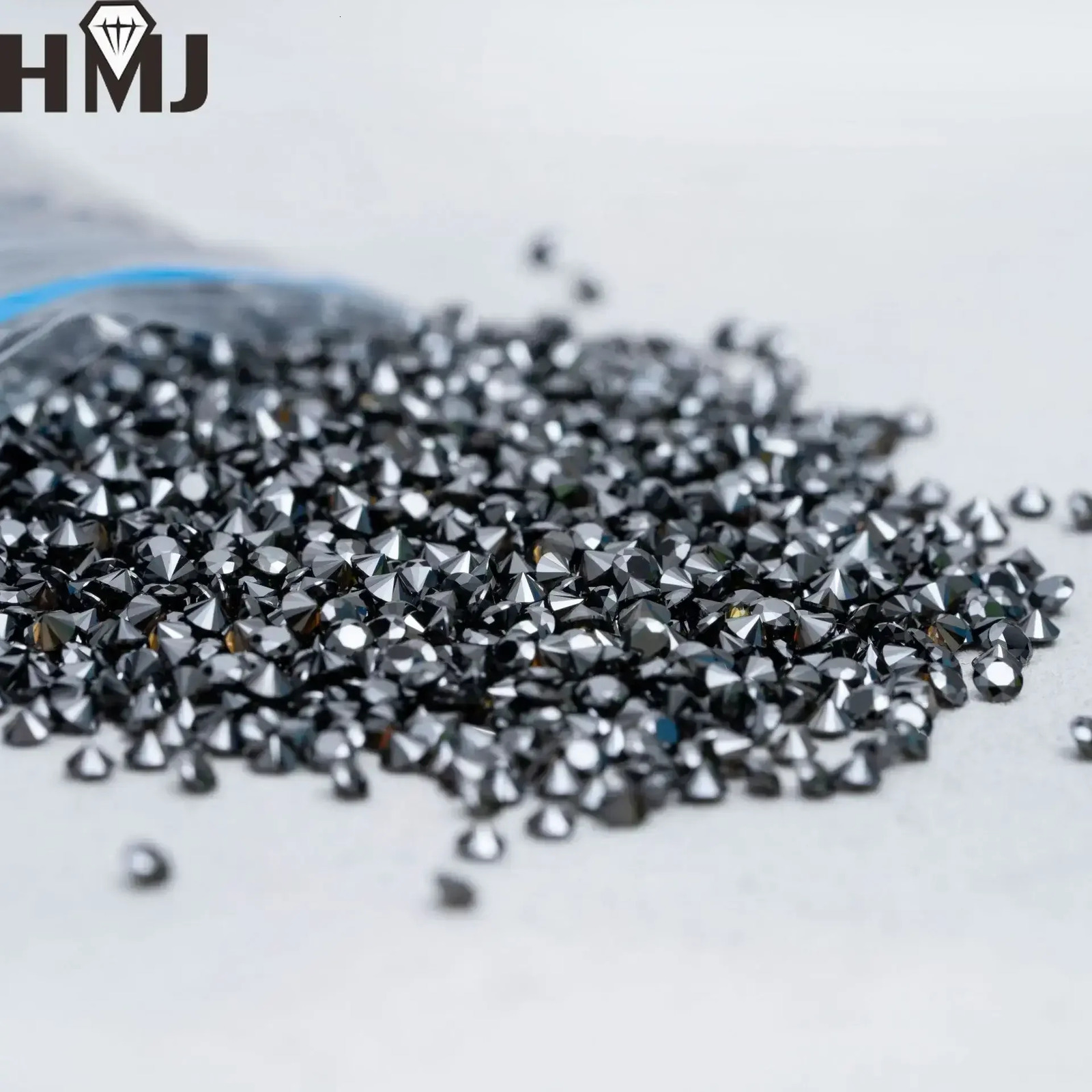 Small Sizes Loose Wholesale 1.0ct Stone 0.8mm-3mm D Color Lab Grown Black Diamonds for Jewelry making 250617