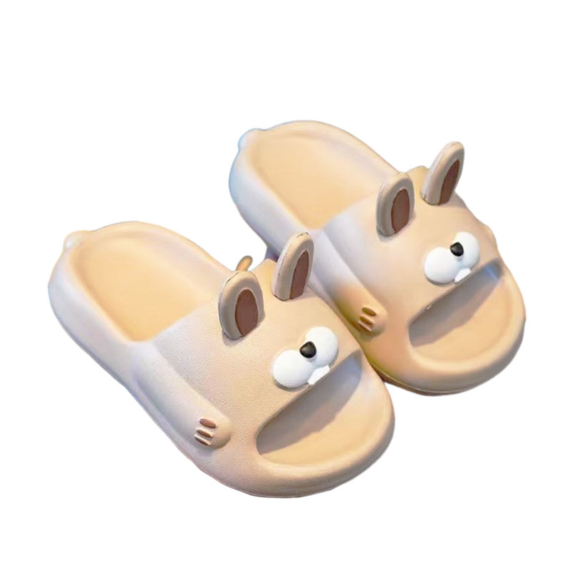 Cute Rabbit Patterned Breathable Slides - Women's Summer Bathroom Footwear