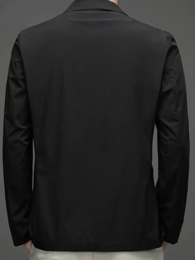 Mens Suit Jackets Oversize Summer Single Breasted Coat Plus Big Size Black Simple Male Blazer in Spring Clothes Casual 250614