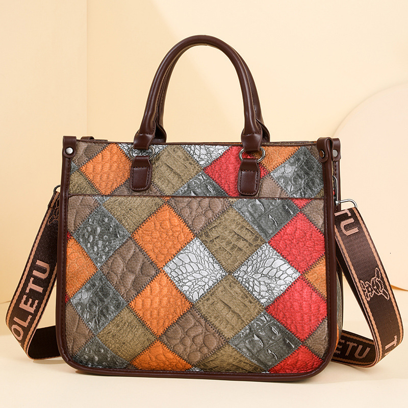 High quality brand high-quality new style free designer bag cross-border new style fashionable color blocked handbag shoulder bag new style free desig