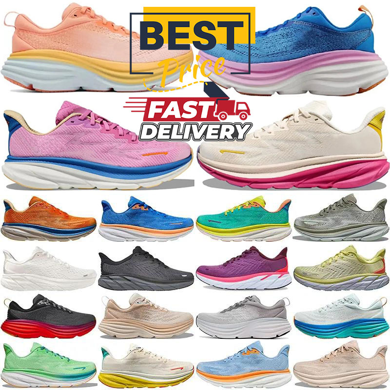 2025 Designer Clifton 9 Bondis 8 Running Shoes Cliftons Shoe Sports Harbor Mist Black White Carbon X 2 Free People Casual Athletic Mens Women 36-45