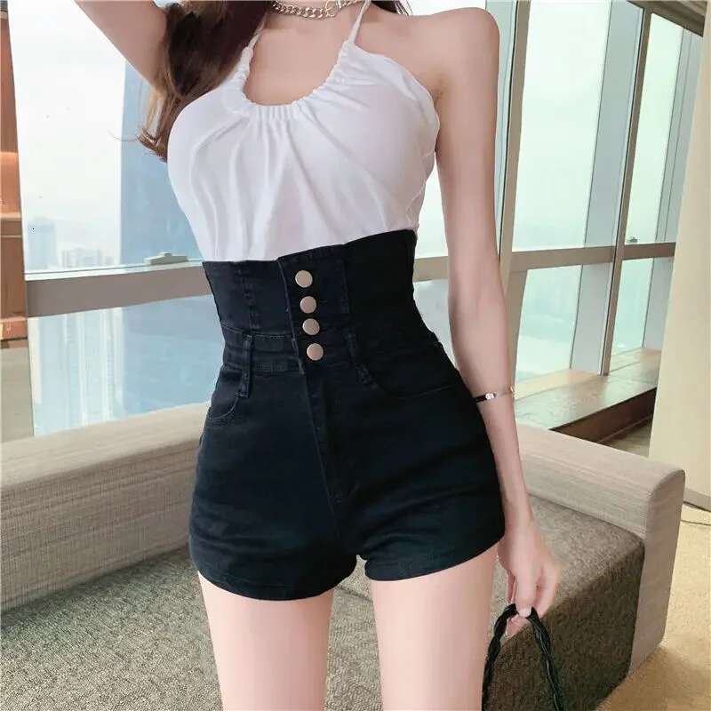 New In Womens Denim Shorts Wide Female Short Jeans Pants Korean Style Low Price Trend 2025 Elasticty Elegant Stretchy XL Comfy